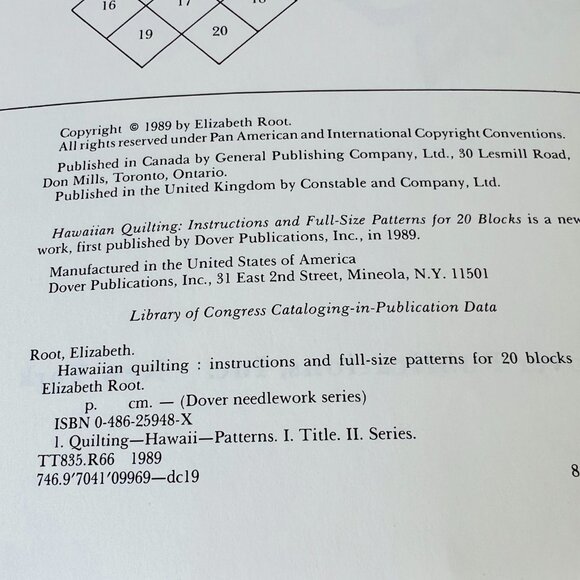 Vintage Hawaiian Quilting Instructions & Full-Size Patterns - Elizabeth Root - Picture 7 of 14